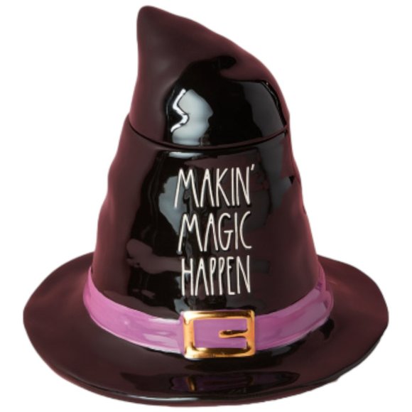 Rae Dunn Other - LARGE "MAKIN' MAGIC HAPPEN" WITCH HAT CANISTER - RAE DUNN
